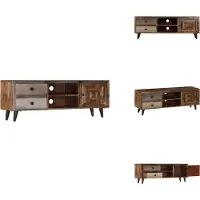 vidaXL Armoire TV 118×30×40 cm bois massif mangue - Meuble TV