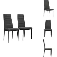 vidaXL Chaise de salle à manger 2 pcs. Gris foncé Tissu - Chaises de salle à manger
