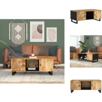 vidaXL Table basse 100x54x40 cm Bois massif de manguier & dérivés du bois - Tables basses