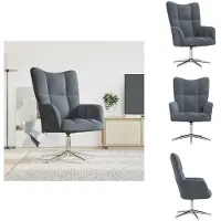 vidaXL Fauteuil relax gris foncé velours - Fauteuil