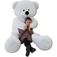 Viking Choice Grand ours en peluche 2,2 mètres blanc 220 cm XXL