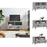 vidaXL Armoire TV Gris Sonoma 80x36x50 cm Bois composite - Meuble TV