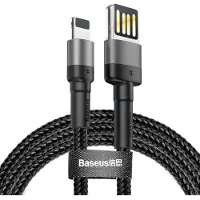 Baseus 6953156283343 câble lightning 1 m Noir, Gris