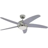 WESTINGHOUSE Ventilateur Bendan avec éclairage, argent - , Bendan, Gris, Salon / séjour, Bois, Moderne