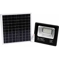 V-TAC Projecteur solaire LED 20W noir IP65, télécommande, minuterie VT-60W 4000K 1650lm