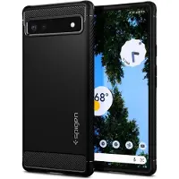 Spigen Rugged Armor (Google Pixel 6a), Coque pour téléphone portable, Noir