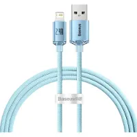 Baseus Câble Usb vers Ip Crystal Shine, 2.4A, 1.2M (Bleu)