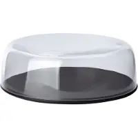 Continenta Cloche à fromage et bol à couvercle Duraore, Ø 27 cm, Boîte de conservation, Noir