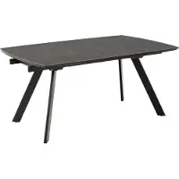 Ebuy24 Blackburn table de salle à manger 97x160/240cm avec plateaux supplémentaires noir.