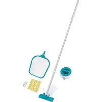 Bestway Kit de nettoyage pour piscine jusqu'à 3,96 m - - Aquaclear - épuisette, flotteur, aspirateur, bandelette de test, patch de réparation