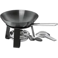 kela Mini Wok Joy Ø18cm H:15cm avec réchaud noir et brûleur à pâte