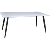 Ebuy24 Polar table de salle à manger 90x180 cm blanc.