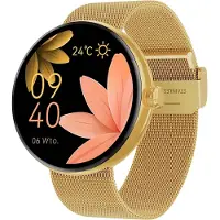 Forever Montre connectée pour femmes Forevive 5 SB-365 Doré, IP68, Podomètre, Cardiofréquencemètre, Suivi du sommeil, Écran tactile, Bluetooth