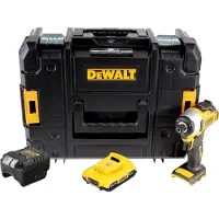 DeWalt DCF 809 D1T Clé à choc sans fil 18 V 190 Nm 1/4'' Brushless + 1x batterie 2,0 Ah + chargeur + TSTAK