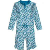 Playshoes Maillot de bain pétrole / orange foncé / blanc