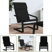 The Living Store Fauteuil relax noir tissu
