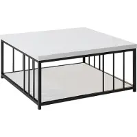 Skye Decor , Zenn - White, Black, Tables basses, blanc, 90 x 40 x 90 cm