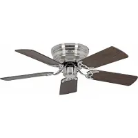 CasaFan Ventilateur de plafond, Classic Flat, 103 Cm, Ultra plat, silencieux, pales Noyer - hêtre et chrome brossé, CASAFAN
