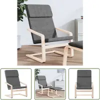 The Living Store Fauteuil relax gris foncé Tissu