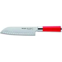 Friedr. Dick Couteau Santoku Alvéolé | Rouge | 180mm