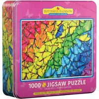 Eurographics Puzzle dans une boîte en fer blanc Papillon arc-en-ciel 1000 pièces