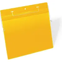 Durable Pochettes pour documents avec cintres, l. 297 x H 210 mm (A4 paysage), 50 p., jaune