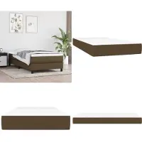 vidaXL Matelas à ressorts ensachés Marron foncé 80x200x20 cm Tissu - Matelas à ressorts ensachés - Matelas - Meubles de chambre à coucher