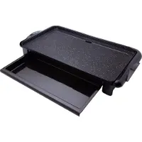 SOGO Human Technology SS-10340 Plaque électrique ou à raclette revêtue de pierre. Grande surface de cuisson 26 x 46 cm. Chauffe rapidement. Compartiment amovible. Pour tous types de grillades.