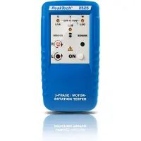 Peaktech P 2525 - Indicateur professionnel de sens de rotation pour moteurs triphasés, affichage LED, sans contact, appareil de test triphasé