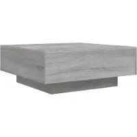 The Living Store Table basse Gris Sonoma 80x80x31 cm Bois composite