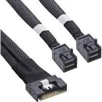 InLine Câble SAS Slim, SFF-8654 8X vers SFF-8654 8X, 48 Gb/s, 0,5m (50 cm)