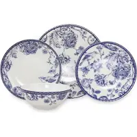 Hermia Concept , ZG24Y2420939016, services de table, service de table (24 pièces), bleu, porcelaine, 27 x 27 x 2 cm
