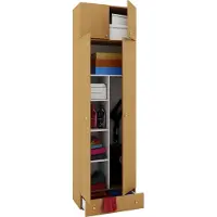 Hioshop armoire rangement garage, armoire a balai exterieur, armoire a balai interieur, armoire balai exterieur