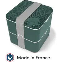 Monbento Large Bento Box MB Square Jungle with Compartments Made in France - Boîte à lunch étanche pour le, Lunch box, Multicolore