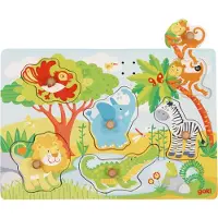 Goki Kleinkinder Puzzle Soundpuzzle Afrikanische Tiere