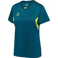 Hummel T-shirt fonctionnel 'AUTHENTIC' jaune / gris / pétrole / noir