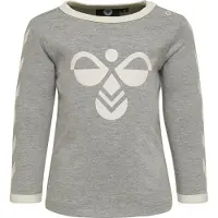 Hummel T-Shirt gris chiné / blanc
