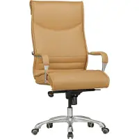 Amstyle Chaise de bureau BIGBOSS revêtement similicuir Caramel Chaise de bureau