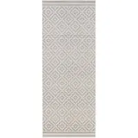 NORTHRUGS Tapis D'intérieur Et D'extérieur En Losange Gris Crème 80 X 200 Cm