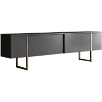 Skye Decor , Luxe - Anthracite, Gold, Meubles TV, anthracite, 180 x 50 x 30 cm