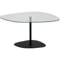 Skye Decor , Soho - Transparent, Noir, Table basse, 100 % verre trempé, Transparent, 85 x 67 x 40 cm