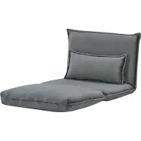 En.casa Fauteuil-lit 'Umeå' 59x85,5x67 cm velours gris