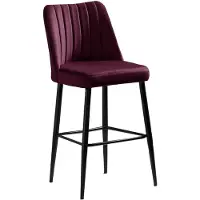 Skye Decor , Vento - Claret Red, ensemble de tabourets de bar (2 pièces), rouge vin, 100 % PANNEAUX DE PARTICULES MÉLAMINÉS, 49 x 45 x 99 cm