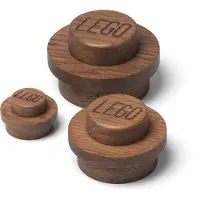 LEGO Ensemble de patères en bois - chêne foncé
