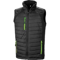 Result Gilet softshell rembourr? black compass recycl? Black/Lime - Result R238X - Taille XL