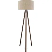 Lux.pro Lampadaire 'Newport' 1 x E27 marron clair