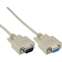 InLine 12211 Serielle Verlängerung, 9pol Stecker / Buchse, vergossen, 1:1 belegt, 15m