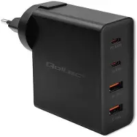 Q-LANTEC Gan Power Pro 130w Usb-a And Usb-c Wall Charger Argenté