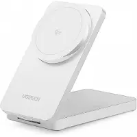 UGREEN Chargeur inductif W706 15 W 2 en 1 (blanc)