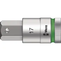 Wera 8740 C HF Douille à embout Zyklop à emmanchement 1/2" avec fonction de retenue, 17 x 60 mm